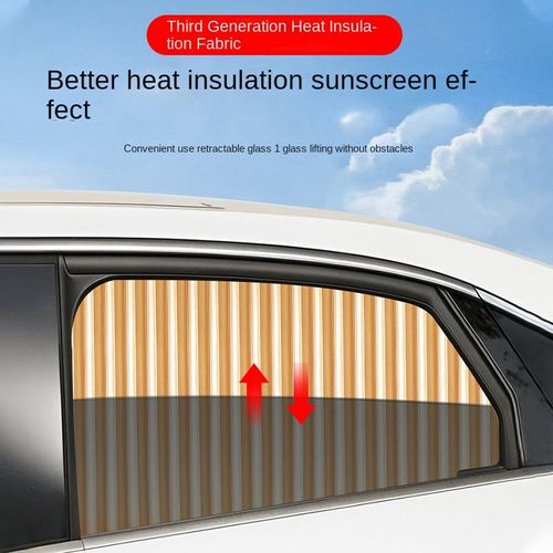 Automobile sunshade curtain track-type trolley curtain, sun protection, heat insulation, magnetic attraction