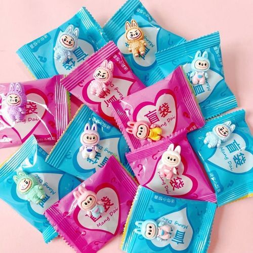 Labubu 100 Styles Mixed Release Surprise Toy Blind Bag, Cartoon Cute Resin Glow-in-the-Dark