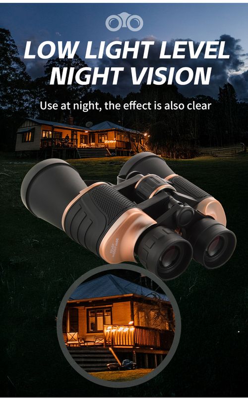 Brand new hot-selling electroplated antique bronze binoculars with ultra-high definition, professional-grade waterproof, large aperture, and low-light night vision