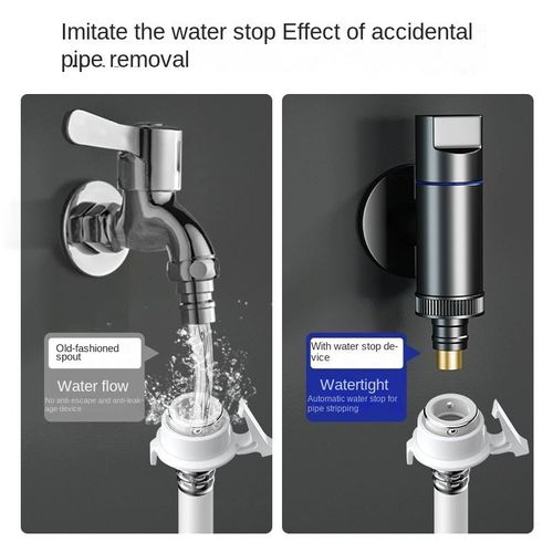 All-copper washing machine faucet automatic water stop valve special snap-on water nozzle connector, universal for 4 6-inch drum automatic models