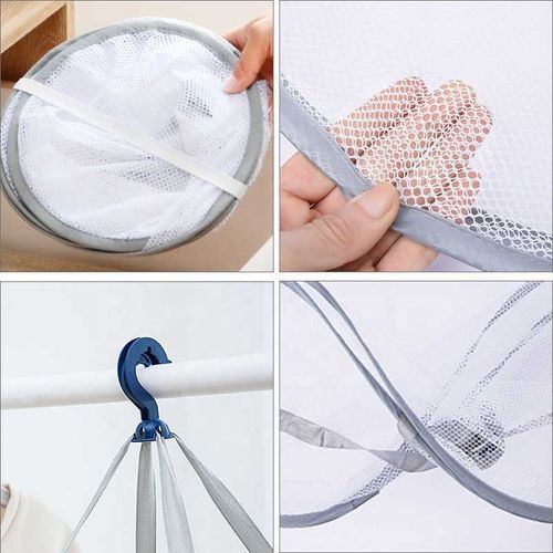 Clothes Drying Net Sock Drying Gadget Laundry Basket Drying Net Flat-Laying Mesh Bag for Clothes