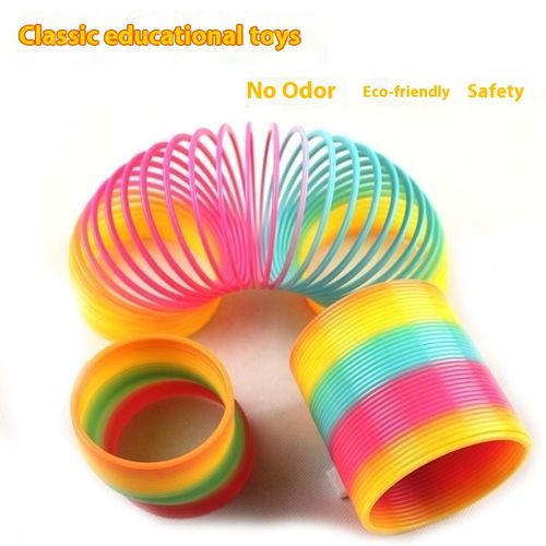 Rainbow Hoops Toy Spring Loops Stacking Hoops