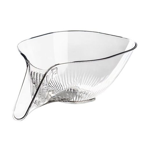Multifunctional rice-washing and vegetable-washing basin water-draining basket, household kitchen and living room fruit and vegetable storage tray, water-draining basket