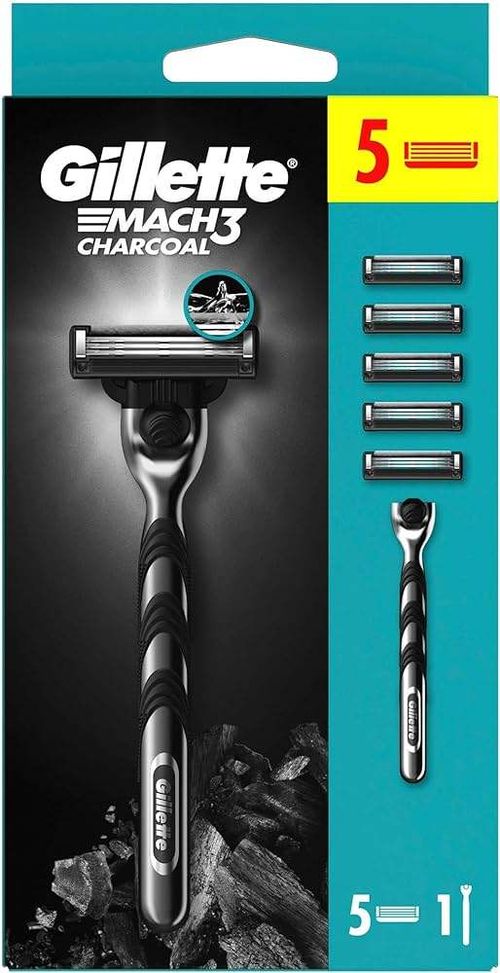 New Layered Geely Manual Cross-Border Five-Blade Men's Shaver for Facial Hair Removal and Balding Heads