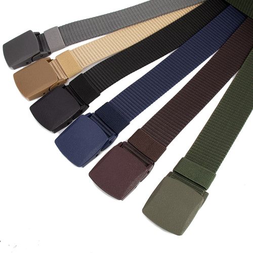 Tactical woven belt, men's canvas nylon belt, a high-end men's accessory, elastic trouser belt