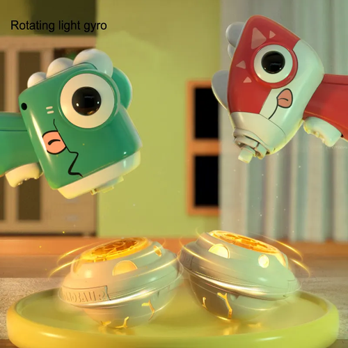 Children's Dinosaur Flying Saucer Spinning Top Pistol