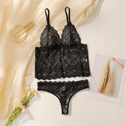 Sexy Lingerie Lightweight Lace Bra with Large Anti-Sag Support Set