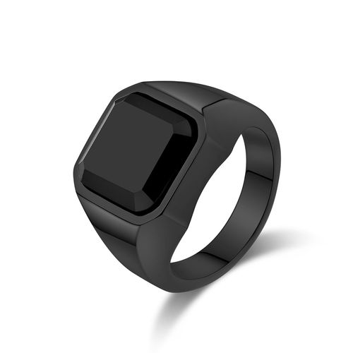 Men's artificial gemstone titanium steel jewelry King feel