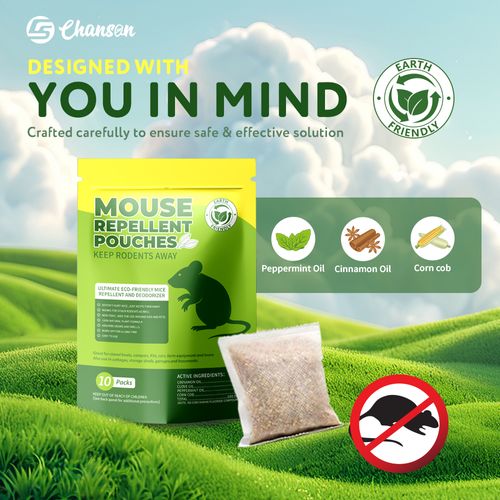 Rodent-Repellent Scented Pouch with Mint and Cinnamon Essential Oils
