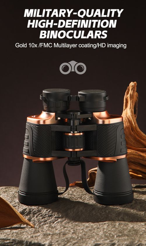 Brand new hot-selling electroplated antique bronze binoculars with ultra-high definition, professional-grade waterproof, large aperture, and low-light night vision