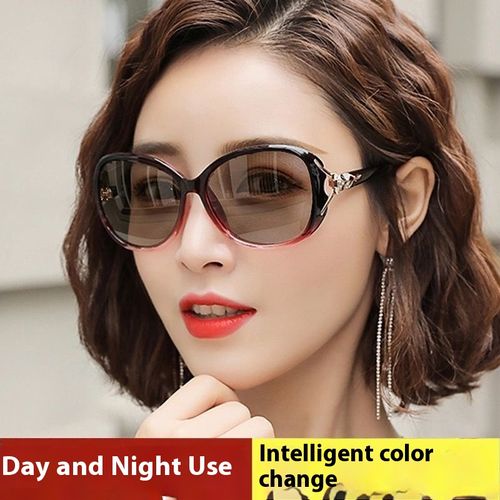 New Day-Night Dual-Purpose Color-Changing Polarized Anti-UV Sunglasses for Driving and Cycling
