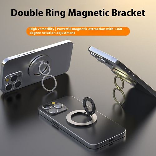 Magnetic Phone Ring Stand Metal Desktop Stand, Alloy Material, Ultra-thin Design