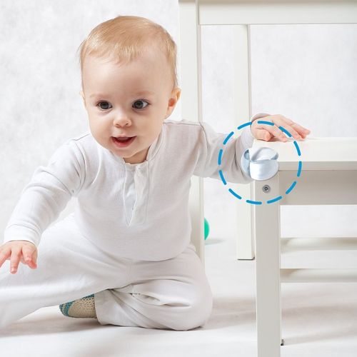 PVC Anti-Baby Edge and Corner Protector Set Adhesive Furniture Table Protection from Sharp Corners