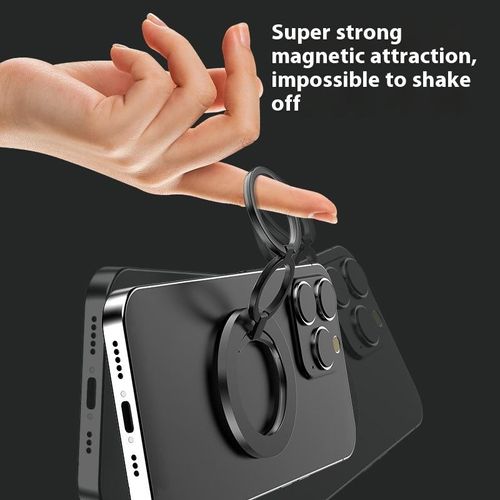 Magnetic Phone Ring Stand Metal Desktop Stand, Alloy Material, Ultra-thin Design
