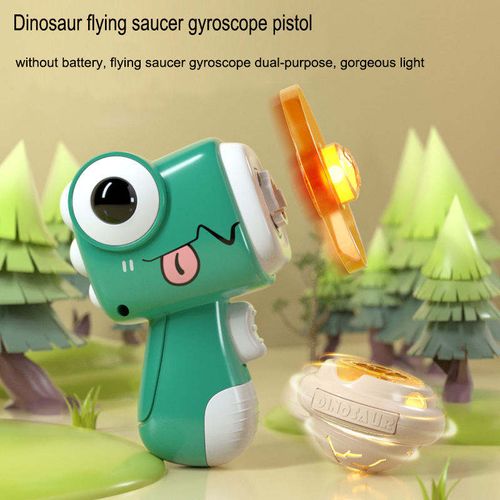 Children's Dinosaur Flying Saucer Spinning Top Pistol