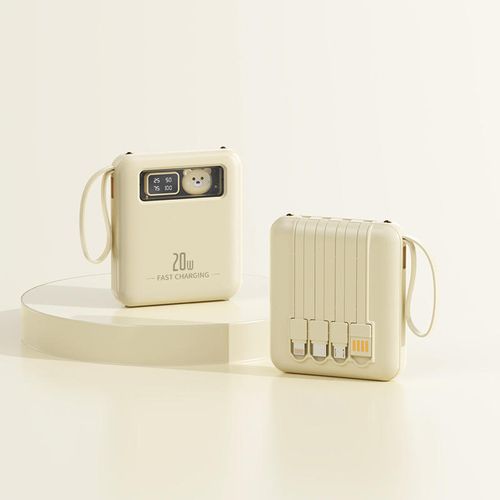 3C-Certified Portable Power Bank with Built-in Cable 5V2A Portable Power Bank