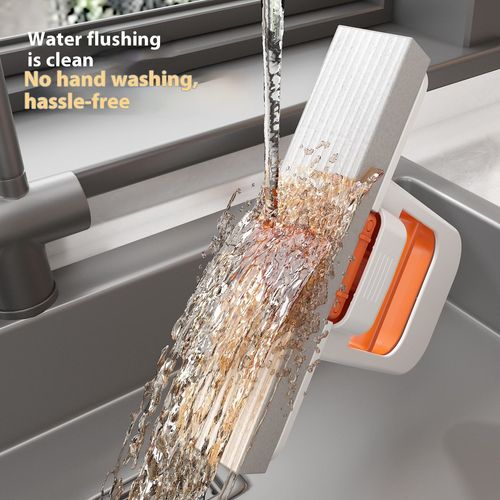 Hands-free small mop for cleaning and absorbing water on desktops and coffee tables, foldable, durable sponge hand-held collodion mop