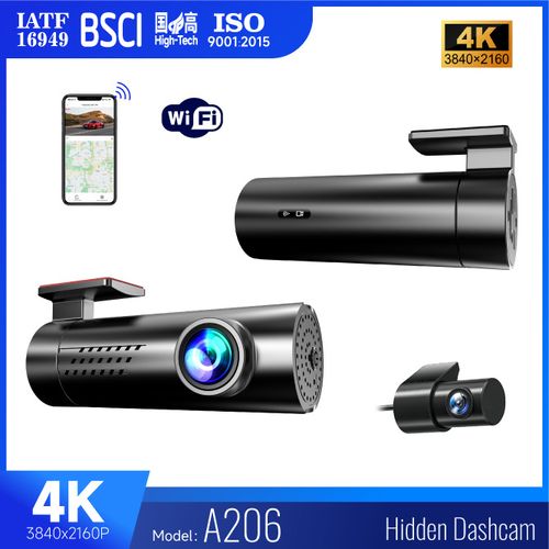 4K+1K Loop Recording Wireless Wi-Fi Cordless GPS-Enabled Smart Dash Cam