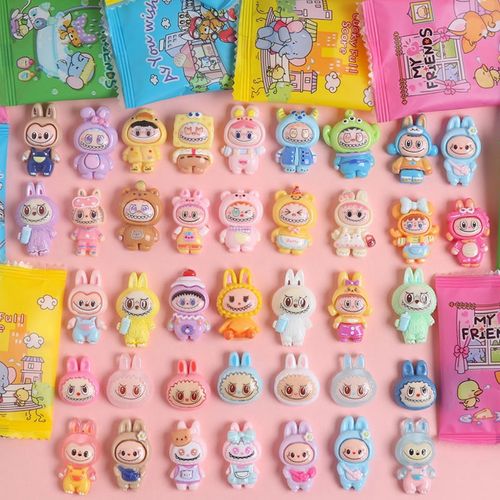 Labubu 100 Styles Mixed Release Surprise Toy Blind Bag, Cartoon Cute Resin Glow-in-the-Dark