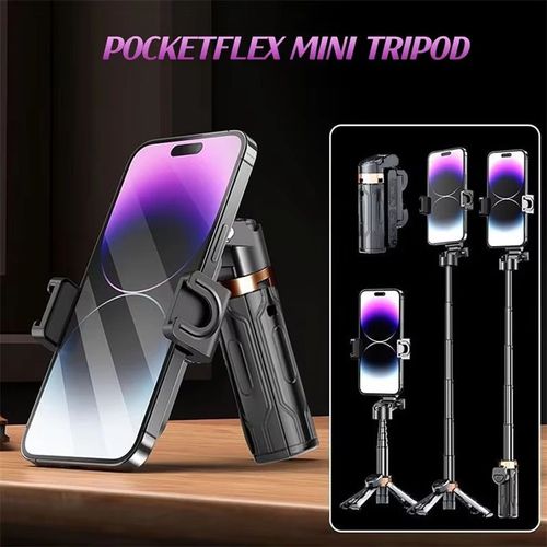 Multifunctional all-in-one mini phone selfie stick, retractable Bluetooth portable LIVE streaming stand