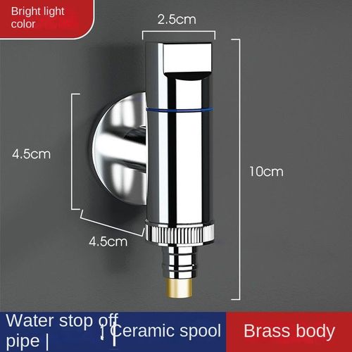 All-copper washing machine faucet automatic water stop valve special snap-on water nozzle connector, universal for 4 6-inch drum automatic models