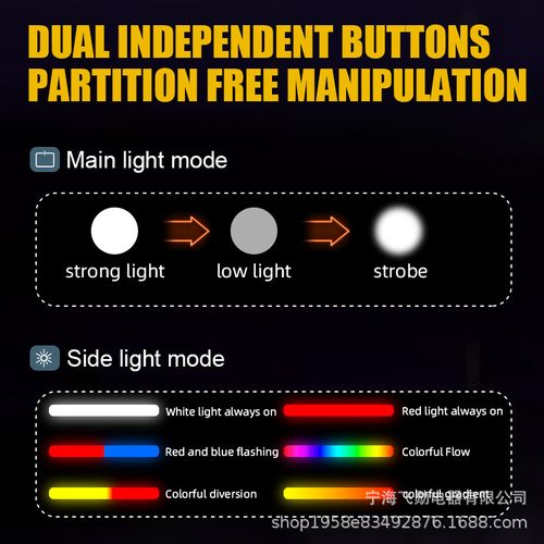 New Multi-Functional Torch and Bicycle Light with Red and Blue Warning Lights