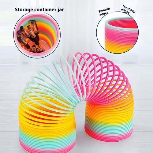 Rainbow Hoops Toy Spring Loops Stacking Hoops