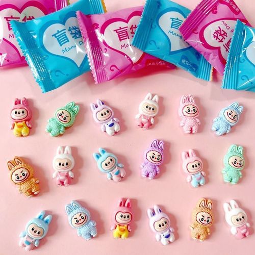 Labubu 100 Styles Mixed Release Surprise Toy Blind Bag, Cartoon Cute Resin Glow-in-the-Dark