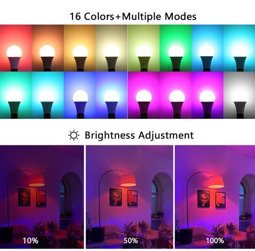 RGB LED Bulb 220V Color-Changing Bulb Remote Control