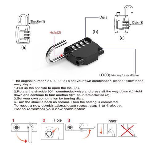 Password lock, padlock, household door lock, student dormitory cabinet lock, locker lock, luggage lock, small lock for boarding students with key