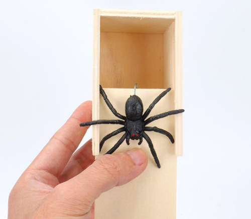Scary prank bug box spider box
