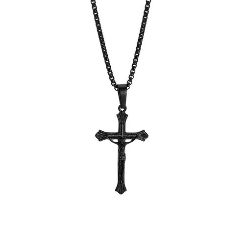 18K Gold-plated Cross Pendant Necklace for Men and Women, Personalized, Ins Style