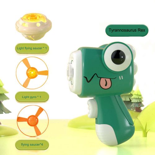 Children's Dinosaur Flying Saucer Spinning Top Pistol