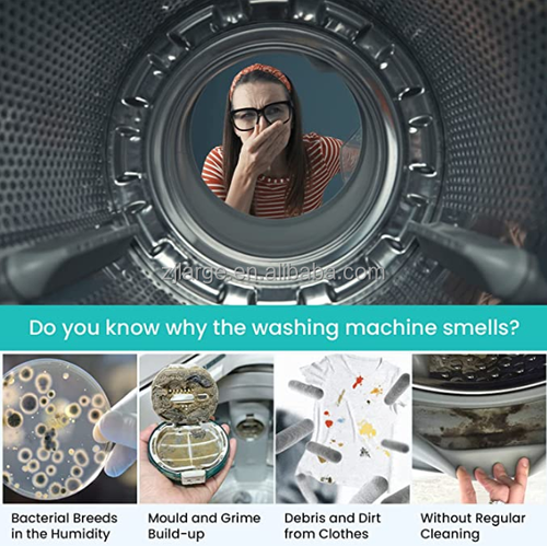 Household cleaner effervescent tablets for washing machine drum cleaner