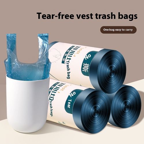 Vest-style disposable household garbage bags, thickened and hand-held