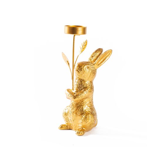 New Easter Bunny Candle Holder Ornament, Home Living Room TV Cabinet and Wine Cabinet Decor, Resin Craft