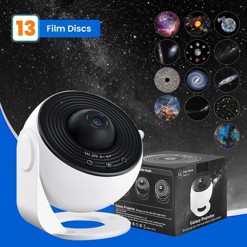 Star Projector,13 in 1 Planetarium Galaxy Projecto,360°Rotation,Mute Design,HD Image&Timing for Bedroom,Birthday,Christmas Decor