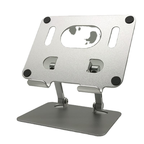 Wholesale Price Desktop Adjustable Laptop Notebook Holder Riser Stand for Desk Metal Rotating Laptop Computers Stand 360