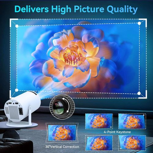 HY300 Mini Wired Portable LED Projector Operating System Home HD 480P Resolution Pico LCD Type c Usb Plug New Gun Cross-Border