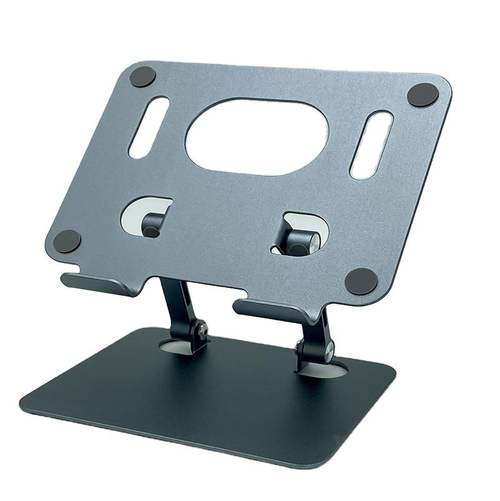 Wholesale Price Desktop Adjustable Laptop Notebook Holder Riser Stand for Desk Metal Rotating Laptop Computers Stand 360