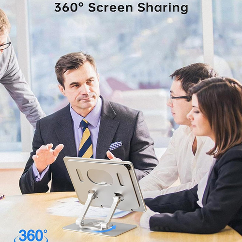 Wholesale Price Desktop Adjustable Laptop Notebook Holder Riser Stand for Desk Metal Rotating Laptop Computers Stand 360