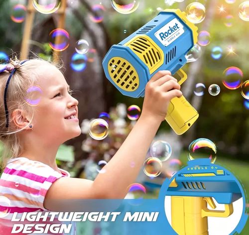 Unisex Handheld Automatic 40-Hole Bubble Machine Wand - Outdoor Toy with Mini Fan Mode, Kids 4+ Gifts for Birthdays, Easter Baskets, Children's Day Summer Beach Gatherings