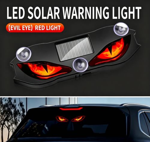Solar Devil Eyes LED Lights for Car Windshield - Wireless, No-Drill, Animated, Waterproof Automotive Decorative Accessories, Universal Car Accessories, Demon Eye LED Headlights Lighting Assemblies & Components for Trucks SUVs Rear Window