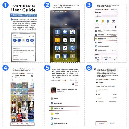4-in-1 Flash Drive MFi Certified 512GB Portable USB OTG Memory Stick for iPhone iOS(Need app) Android PC with Type-C Adapter High-Speed Data Transfer