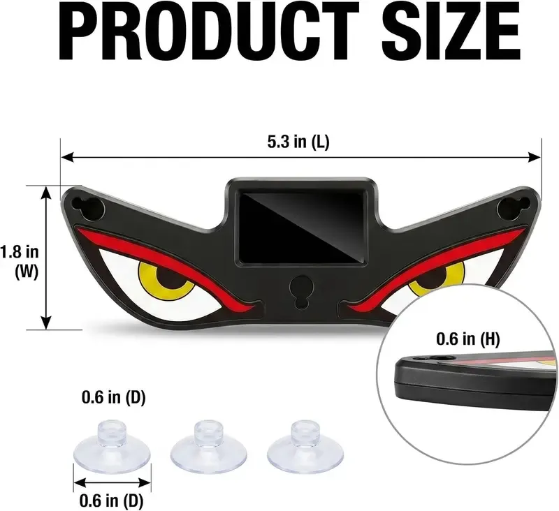 Solar Devil Eyes LED Lights for Car Windshield - Wireless, No-Drill, Animated, Waterproof Automotive Decorative Accessories, Universal Car Accessories, Demon Eye LED Headlights Lighting Assemblies & Components for Trucks SUVs Rear Window