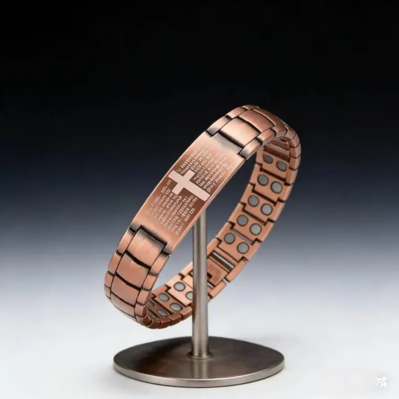 Everyday Wear Copper Magnetic Therapy Bracelet for Men & Women, 3X Ultra Strength Magnetic Bracelets, 99.99% Pure Copper with 3500 Gauss Neodymium Magnets, Eliminate Static Electricity, Magnetic Field Therapy Jewelry