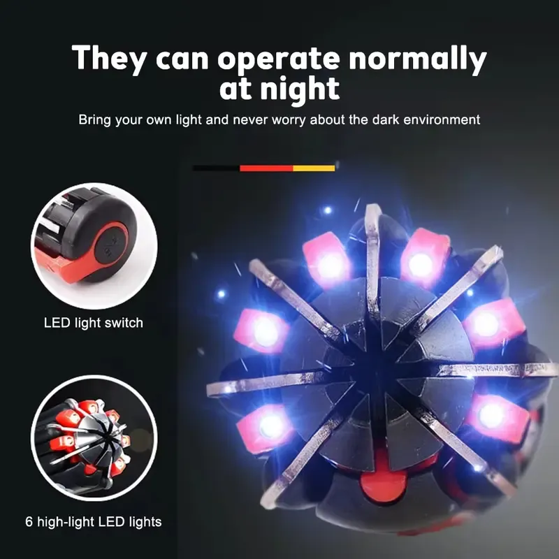 8-in-1 Multi-Tool Kit - Worklight, LED Flashlight, 8 Screwdrivers, Compact to Carry Professional Gadget for Home+Car Repairs, Car Adjustments & Kitchen Use, Reliable Hand Tool Set for DIY Enthusiastsv