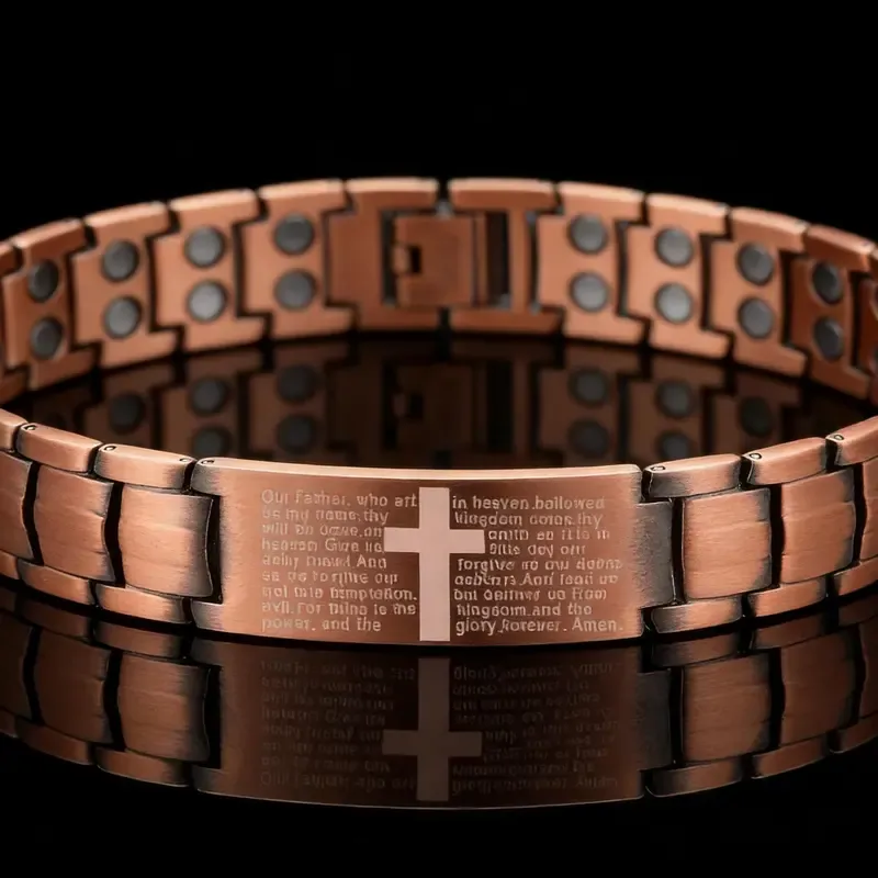 Everyday Wear Copper Magnetic Therapy Bracelet for Men & Women, 3X Ultra Strength Magnetic Bracelets, 99.99% Pure Copper with 3500 Gauss Neodymium Magnets, Eliminate Static Electricity, Magnetic Field Therapy Jewelry