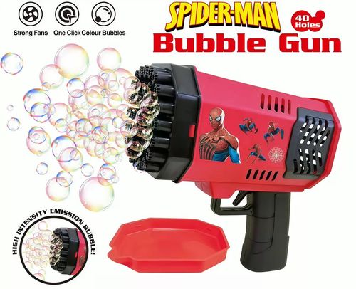 Unisex Handheld Automatic 40-Hole Bubble Machine Wand - Outdoor Toy with Mini Fan Mode, Kids 4+ Gifts for Birthdays, Easter Baskets, Children's Day Summer Beach Gatherings