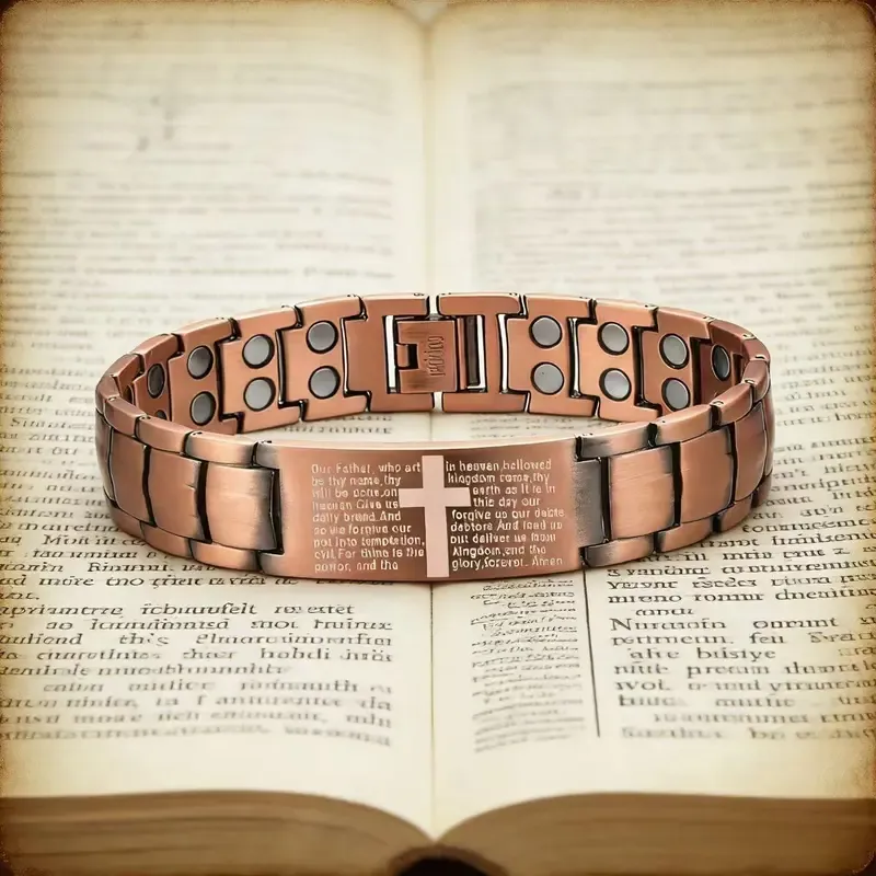 Everyday Wear Copper Magnetic Therapy Bracelet for Men & Women, 3X Ultra Strength Magnetic Bracelets, 99.99% Pure Copper with 3500 Gauss Neodymium Magnets, Eliminate Static Electricity, Magnetic Field Therapy Jewelry